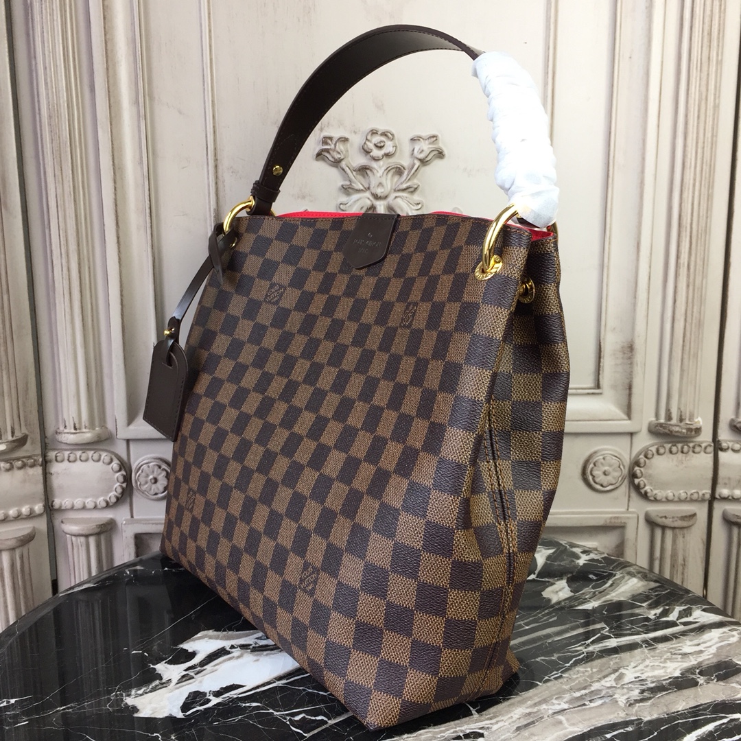 Louis Vuitton GRACEFUL PM Handbag Damier Ebene N44044